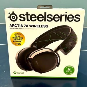 New In Box- SteelSeries Arctis 7X Wireless Gaming Headset - Black/Green